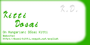 kitti dosai business card